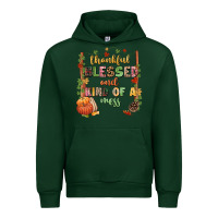 Forest Green Thankful blessed and kind of a mess Urban Hoodie - NancyCooperArtShop