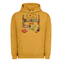 Pigment Peanut Butter Thankful blessed and kind of a mess Urban Hoodie - NancyCooperArtShop