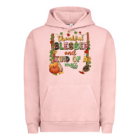 Pigment Salmon Thankful blessed and kind of a mess Urban Hoodie - NancyCooperArtShop