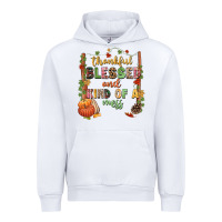 White Thankful blessed and kind of a mess Urban Hoodie - NancyCooperArtShop