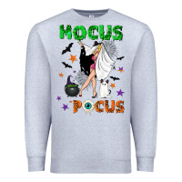 Heather Grey hocus pocus with witch Premium Sweatshirt - NancyCooperArtShop