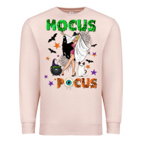 Pale Pink hocus pocus with witch Premium Sweatshirt - NancyCooperArtShop