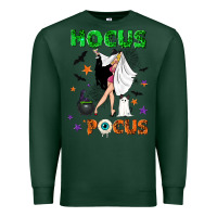 Sports Green hocus pocus with witch Premium Sweatshirt - NancyCooperArtShop
