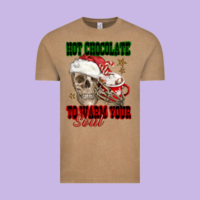 Hot Chocolate To Warm Your Soul Vintage Tee Designed By Fadigitalartstudio