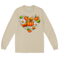 Pumpkin And Daisies Long Sleeve Tee | Teevron