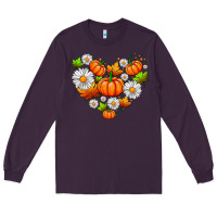 Plum pumpkin and daisies Long Sleeve Tee - AdoDesignShop