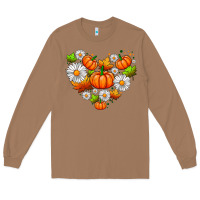 Toasted Coconut pumpkin and daisies Long Sleeve Tee - AdoDesignShop