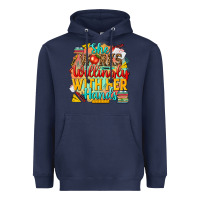 Navy she works willingly with her hands teacher Heavyweight Hoodie - NancyCooperArtShop