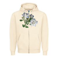 Sandshell white dawn rose Zipper Hoodie - LillyAllenDesigns