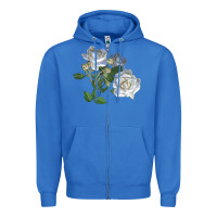 True Royal white dawn rose Zipper Hoodie - LillyAllenDesigns