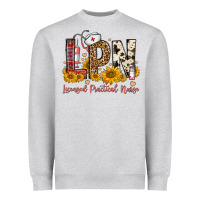 Heather Grey lpn licensed practical nurse Heavyweight Sweatshirt - FaDigitalArtStudio