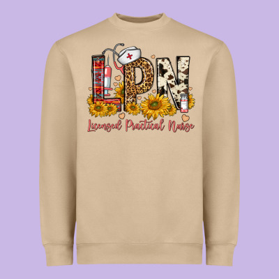 Lpn Licensed Practical Nurse Heavyweight Sweatshirt Designed By Fadigitalartstudio