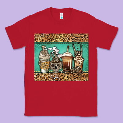 Skeleton Coffee Cups Classic Tee Designed By Jasminsmagicworld