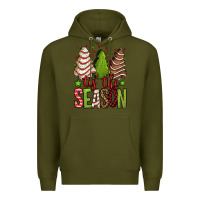 Army Green tis the season christmas cakes Premium Hoodie - Jasminsmagicworld