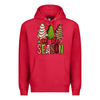 Cardinal tis the season christmas cakes Premium Hoodie - Jasminsmagicworld