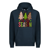 Navy tis the season christmas cakes Premium Hoodie - Jasminsmagicworld