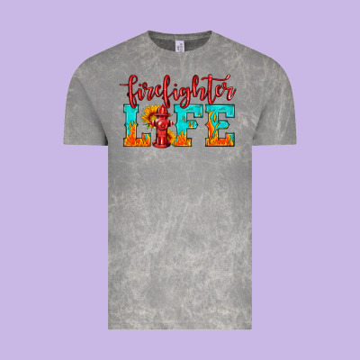 Firefighter Life Vintage Tee Designed By Hra Design Shop