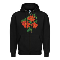 Black tithonia fiesta del sol sunflower Zipper Hoodie - LillyAllenDesigns