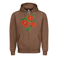Chestnut tithonia fiesta del sol sunflower Zipper Hoodie - LillyAllenDesigns