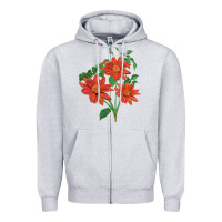 Heather Grey tithonia fiesta del sol sunflower Zipper Hoodie - LillyAllenDesigns
