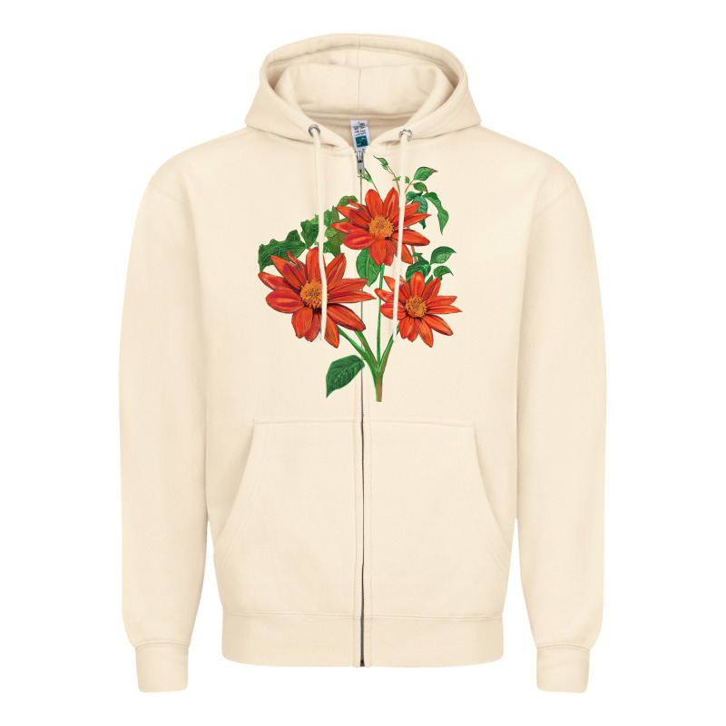 Tithonia Fiesta Del Sol Sunflower Zipper Hoodie by LillyAllenDesigns | Teevron