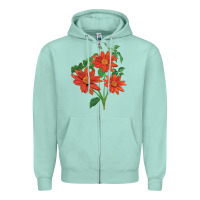 Seafoam tithonia fiesta del sol sunflower Zipper Hoodie - LillyAllenDesigns
