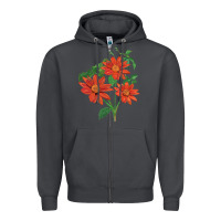 Smoke tithonia fiesta del sol sunflower Zipper Hoodie - LillyAllenDesigns