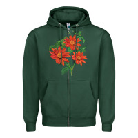 Sports Green tithonia fiesta del sol sunflower Zipper Hoodie - LillyAllenDesigns