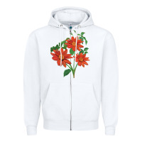 White tithonia fiesta del sol sunflower Zipper Hoodie - LillyAllenDesigns