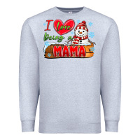 Heather Grey i love being a mama Premium Sweatshirt - MaliasSmallBusiness