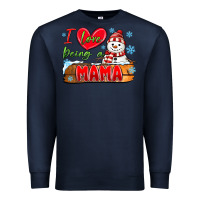 Navy i love being a mama Premium Sweatshirt - MaliasSmallBusiness