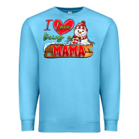 Ocean Blue i love being a mama Premium Sweatshirt - MaliasSmallBusiness