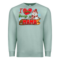Seafoam i love being a mama Premium Sweatshirt - MaliasSmallBusiness