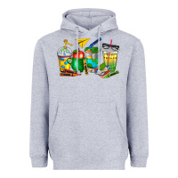 Heather Grey teacher coffee cups Heavyweight Hoodie - NancyCooperArtShop