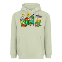 Matcha teacher coffee cups Heavyweight Hoodie - NancyCooperArtShop