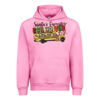 Fuchsia Pink santas favorite bus driver Urban Hoodie - texasbilliewilder