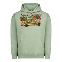 Pigment Oil Green santas favorite bus driver Urban Hoodie - texasbilliewilder