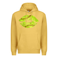 Antique Gold softball lips Premium Hoodie - AdoDesignShop