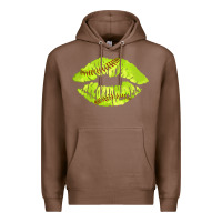 Chestnut softball lips Premium Hoodie - AdoDesignShop