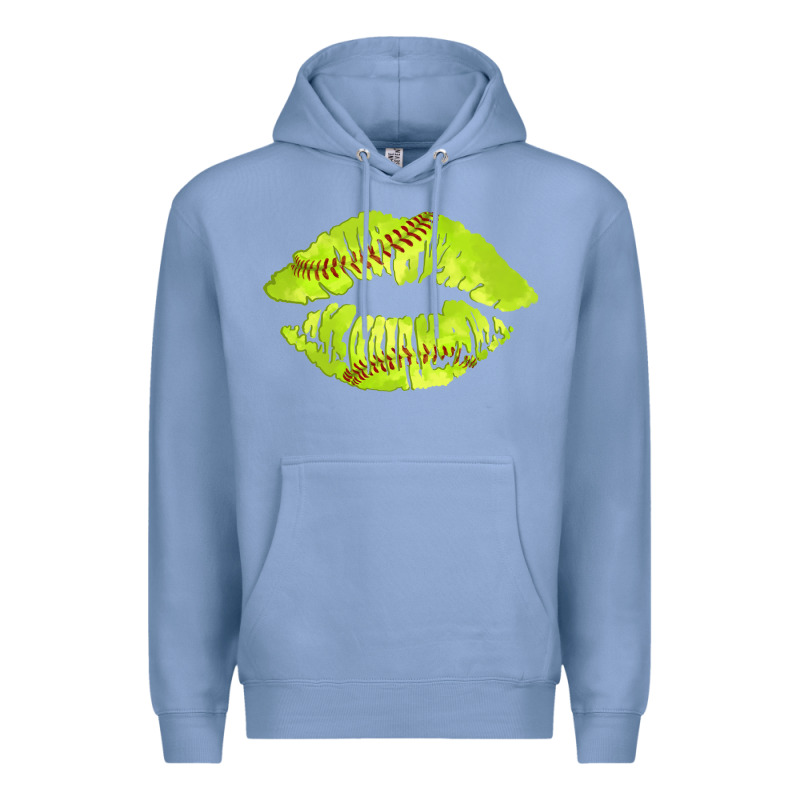 Softball Lips Premium Hoodie by AdoDesignShop | Teevron