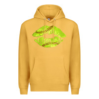 Mustard softball lips Premium Hoodie - AdoDesignShop
