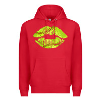 Red softball lips Premium Hoodie - AdoDesignShop