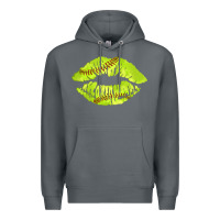 Rock softball lips Premium Hoodie - AdoDesignShop