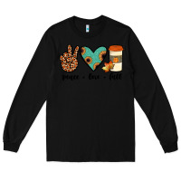 Black peace love fall Long Sleeve Tee - JahusDesignShop