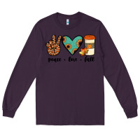 Plum peace love fall Long Sleeve Tee - JahusDesignShop