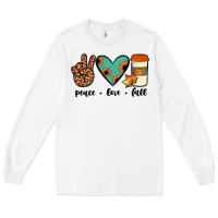 White peace love fall Long Sleeve Tee - JahusDesignShop