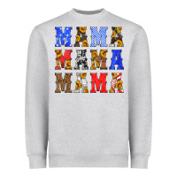 Heather Grey mama american flag 4th of july Heavyweight Sweatshirt - HRA Design Shop