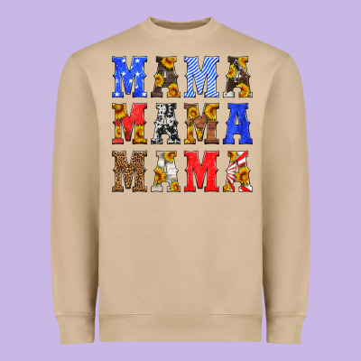 Mama American Flag 4th Of July Heavyweight Sweatshirt Designed By Hra Design Shop