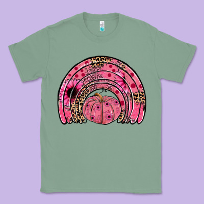 Pumpkin Ribbon Rainbow Classic Tee Designed By Jahusdesignshop