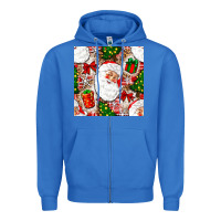 True Royal Christmas Santa Claus and gift box Zipper Hoodie - NancyCooperArtShop